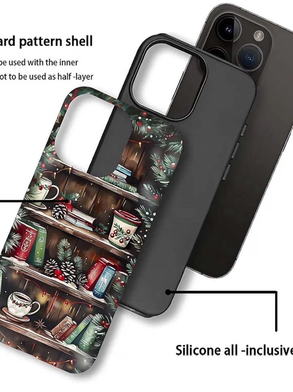 iPhone 16pro Holiday Coffee Bookcase Phone Case 2 In 1 Silicone Hard Cover - Picture 7 of 7